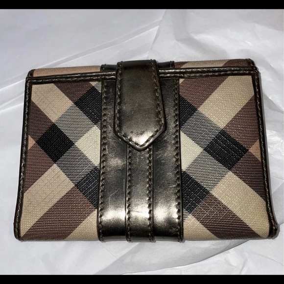 (SOLD) Burberry Nova Check wallet Metallic As-Is (Authenticated) - Picture 6 of 8